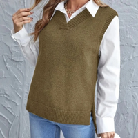 Weiche Gestrickte Spencer mit V-Ausschnitt - Faye