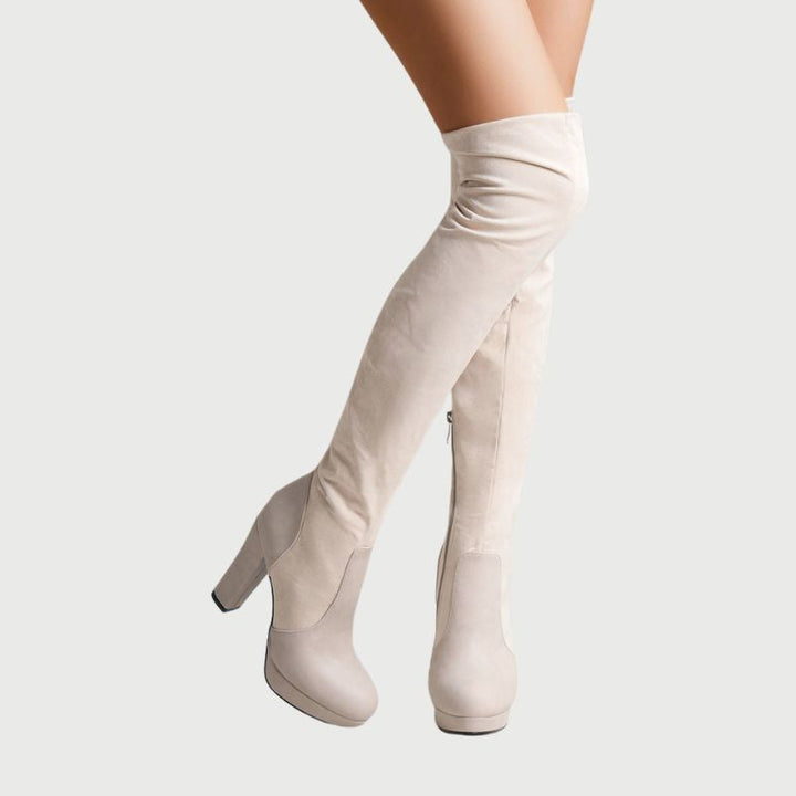 Overknee-Stiefel mit Blockabsatz - Isabella