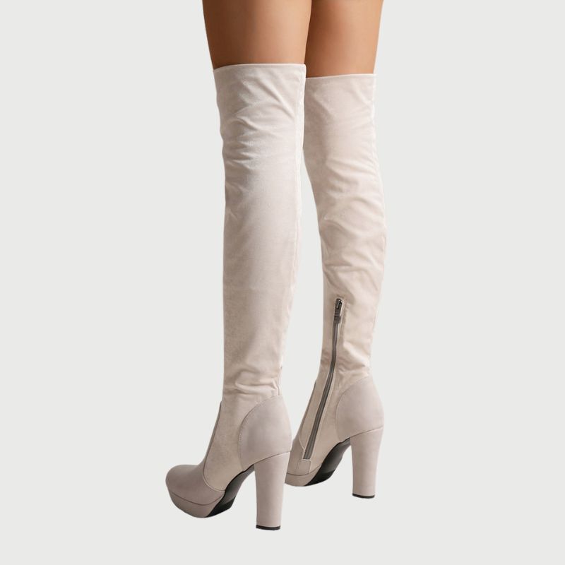 Overknee-Stiefel mit Blockabsatz - Isabella
