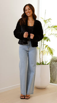 Luxuriöse Damen-Crop-Jacke - Veloura