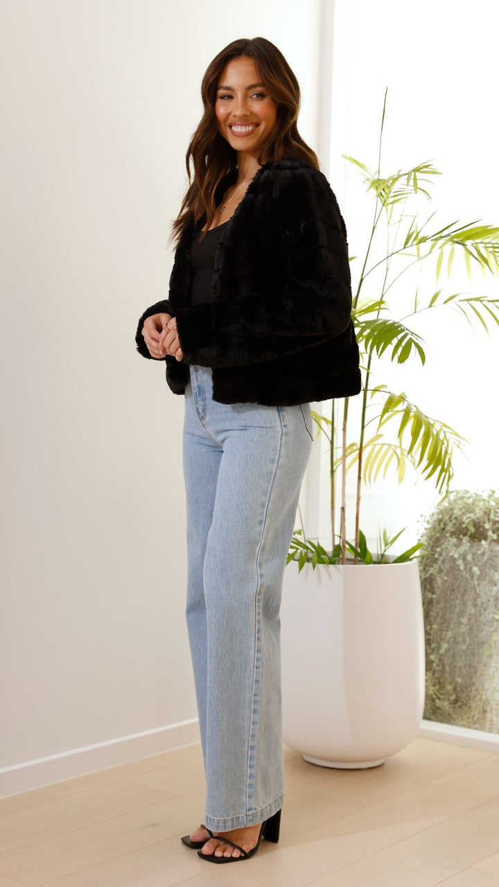 Luxuriöse Damen-Crop-Jacke - Veloura