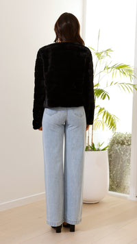 Luxuriöse Damen-Crop-Jacke - Veloura