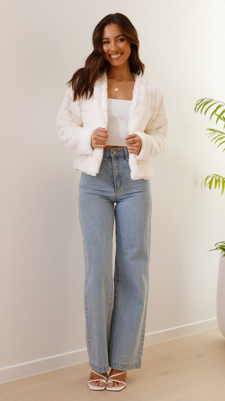 Luxuriöse Damen-Crop-Jacke - Veloura