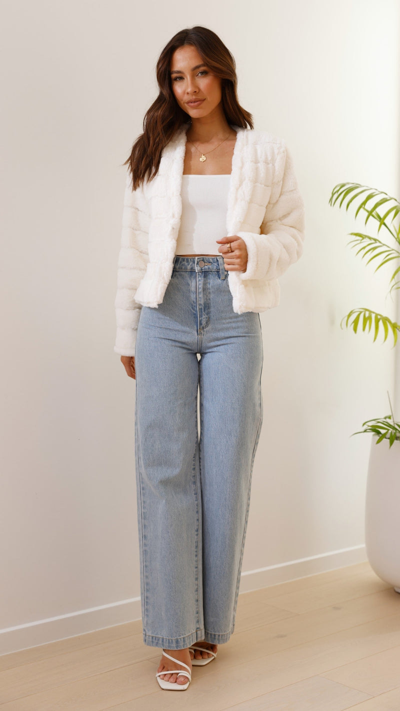 Luxuriöse Damen-Crop-Jacke - Veloura