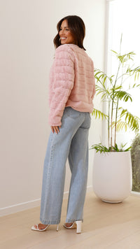 Luxuriöse Damen-Crop-Jacke - Veloura
