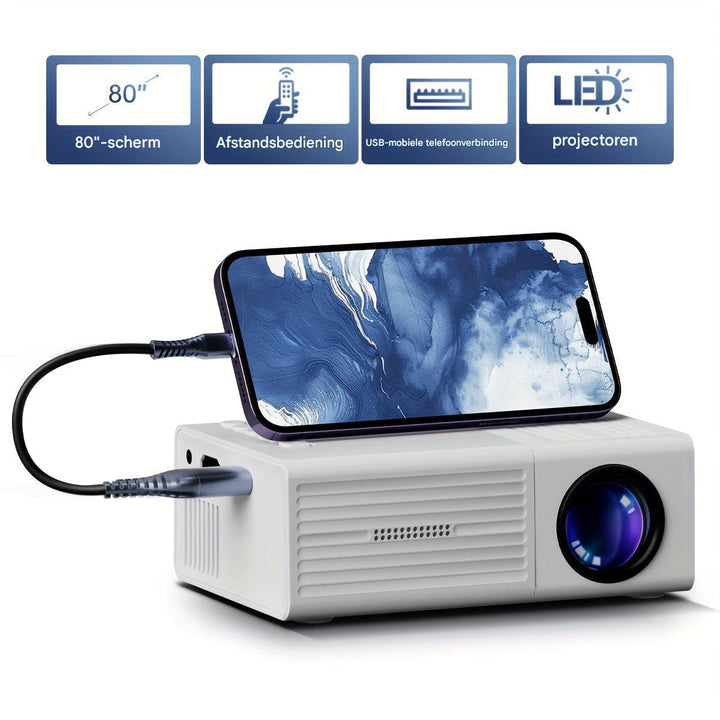Ultra-Heldere Mini Projector (3000 Lumen) - LumoBeam