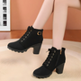 Damen Stiefeletten mit Absatz und dicker Sohle – Yeda