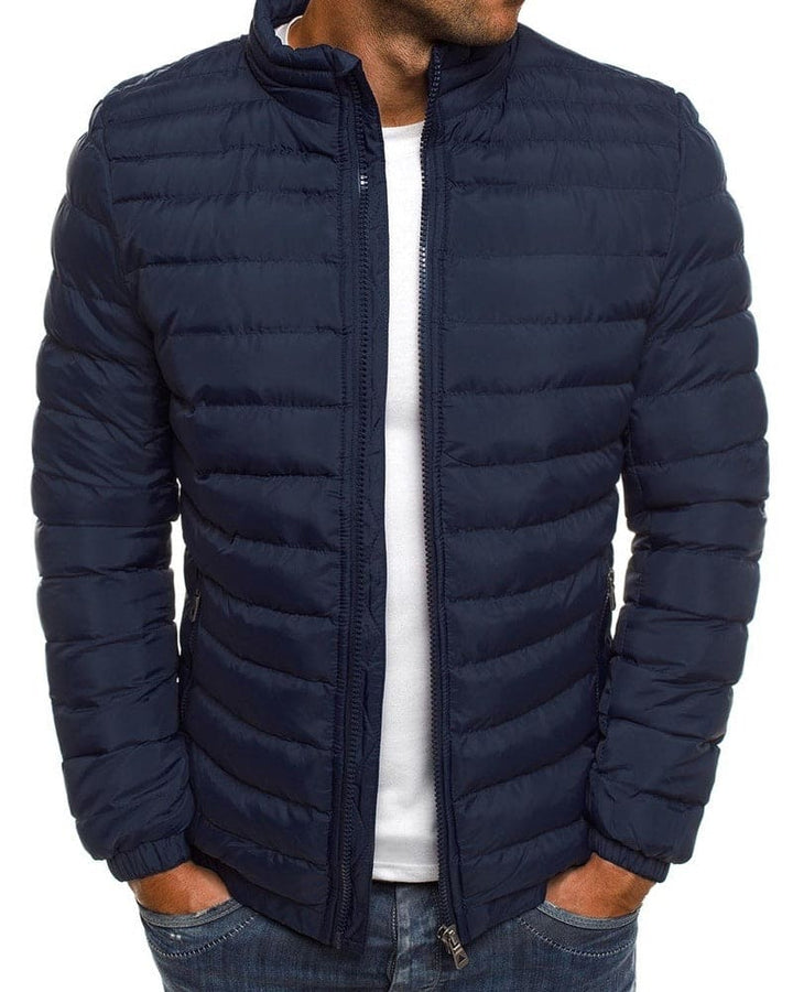 Einfarbige Jacke mit Reißverschluss - Ethan