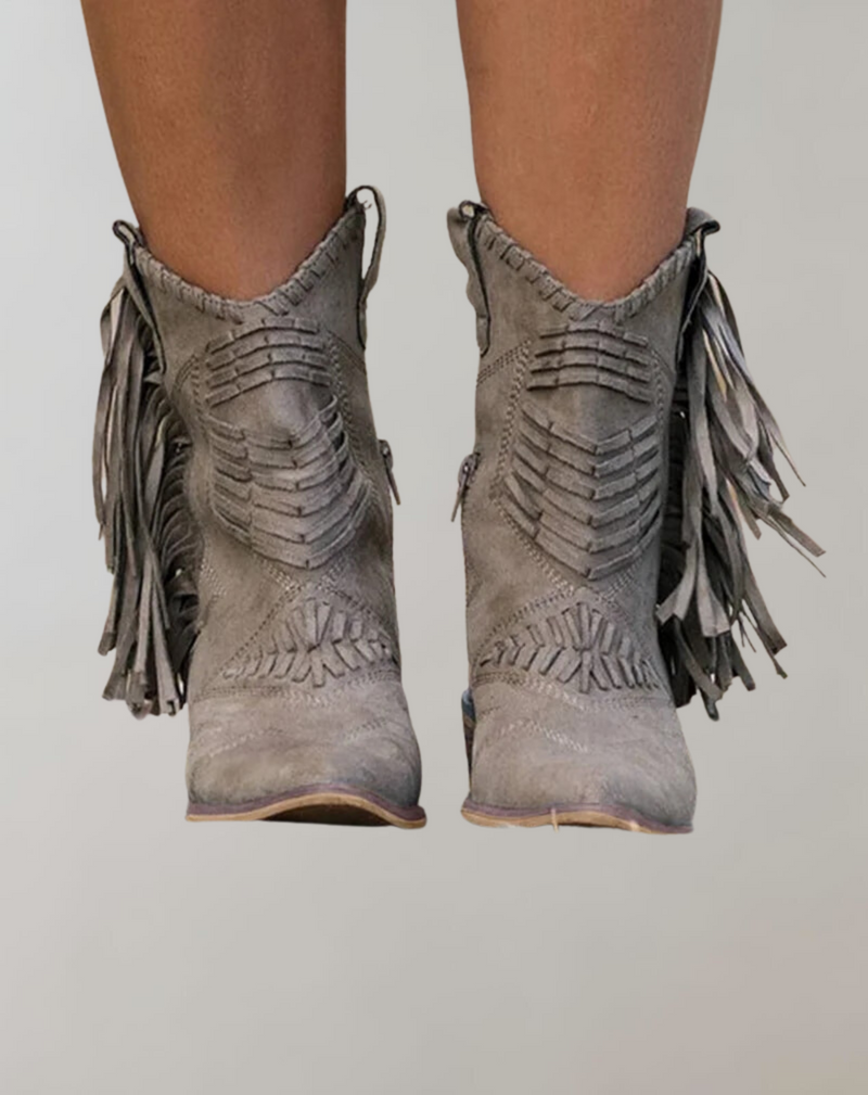 Stilvolle Damen Stiefel mit Quasten - Selena