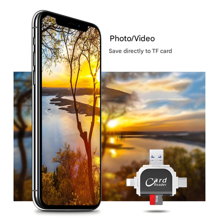 4-in-1 SD & TF Card Reader - FlexPort