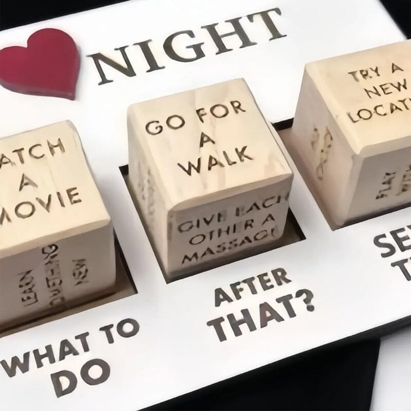 Luxuriöses Holz-Datespiel mit Würfeln - Kreative und spannende Date-Ideen - Überraschungsspiel