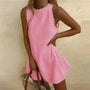 Stilvolles Bequemes Leinenkleid | Rundhalsausschnitt