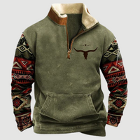 Vintage Fleece-Winterpullover mit Reißverschluss für Herren - Felix