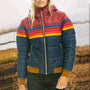 Bunte gesteppte Damenjacke mit Kapuze – Ylva