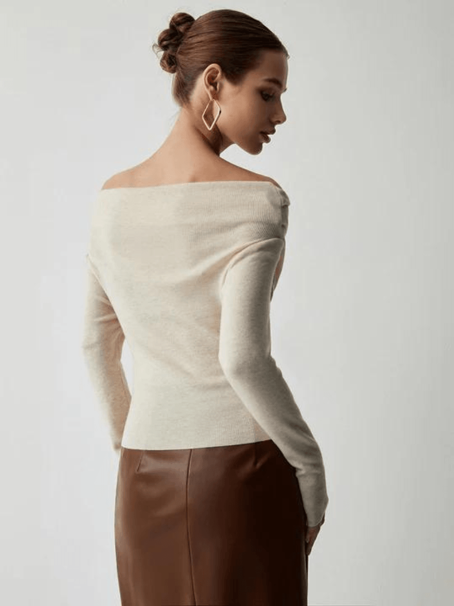 Trendiger Off-Shoulder-Pullover - Maria
