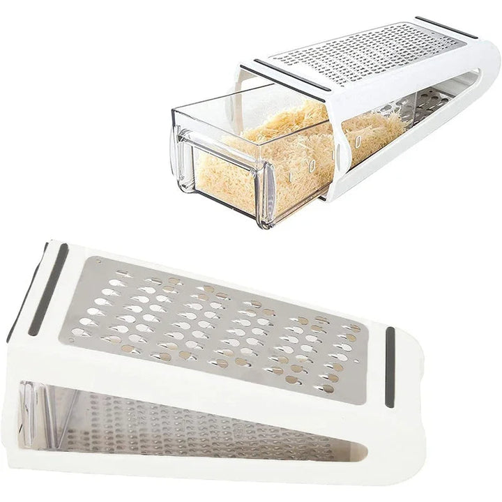 Double-sided kitchen grater with catch tray - GratoRasp