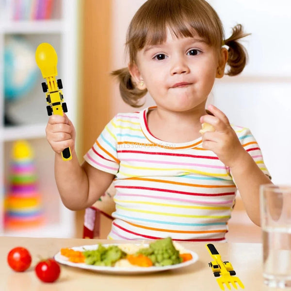 Bulldozer Children's Cutlery Set - ConstructoFork