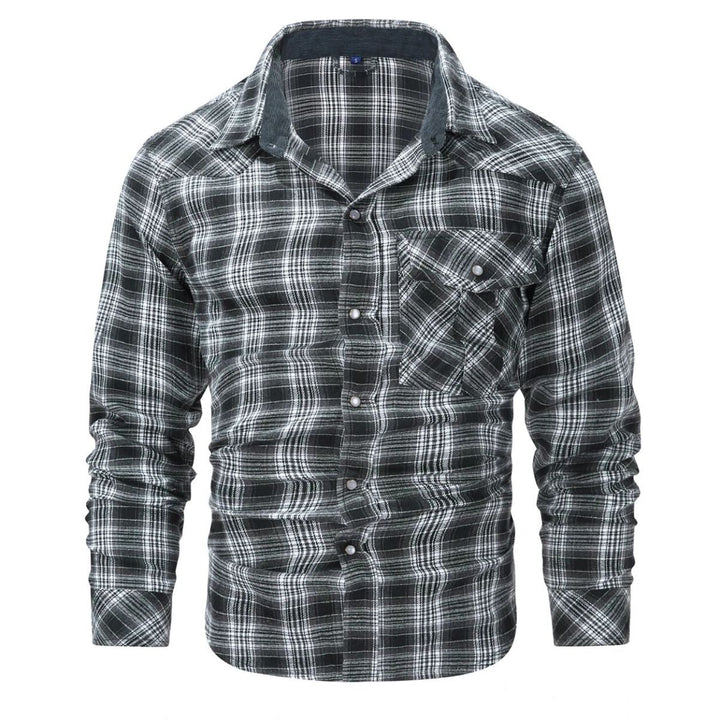 Geruit heren overhemd voor herfst & winter – Tobias