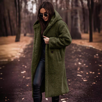Long Women's Teddy Jacket with Hood – Maren
