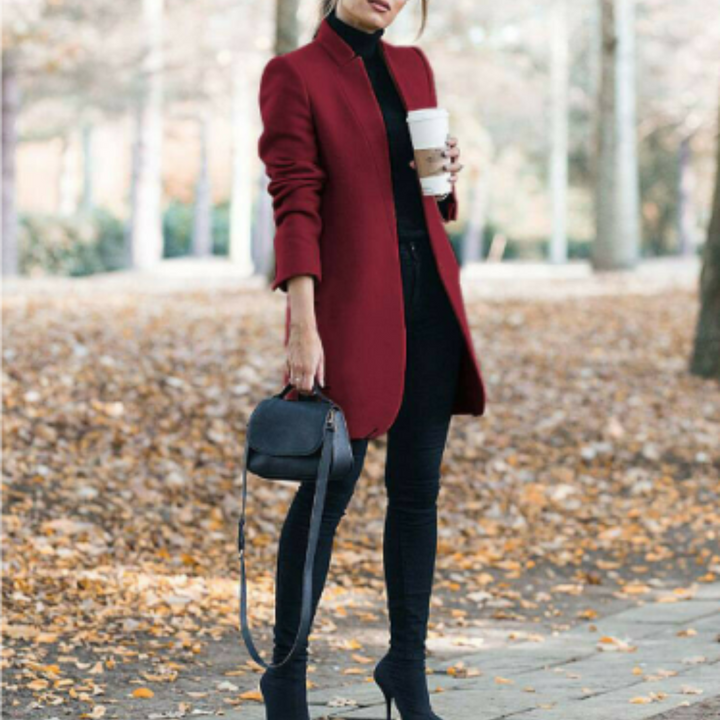 Dames Winterjas met Staande Kraag en Tijdloos Design - Reginel