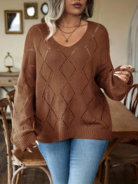 Oversized Women's Knitted Sweater in Plus Size – Marietta