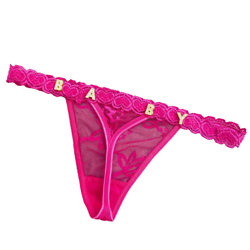 LaceFlair Custom Name Lace Lingerie with Crystal Letters 9