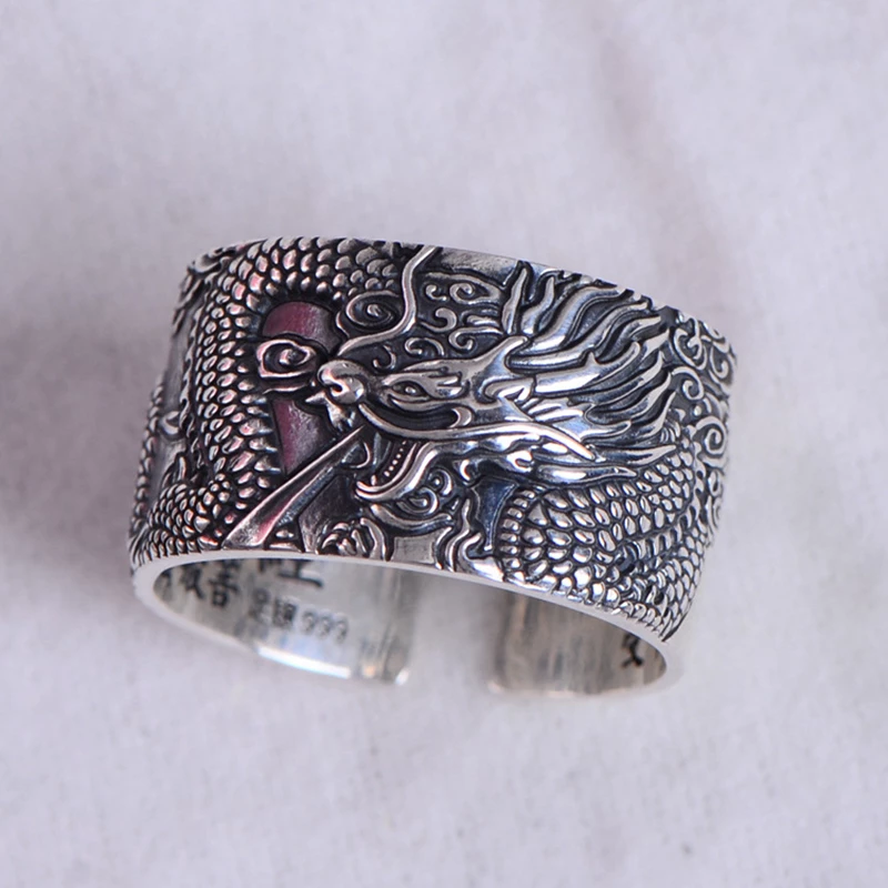 Silver Dragon Sutra Ring | Stylish & Unique Ring
