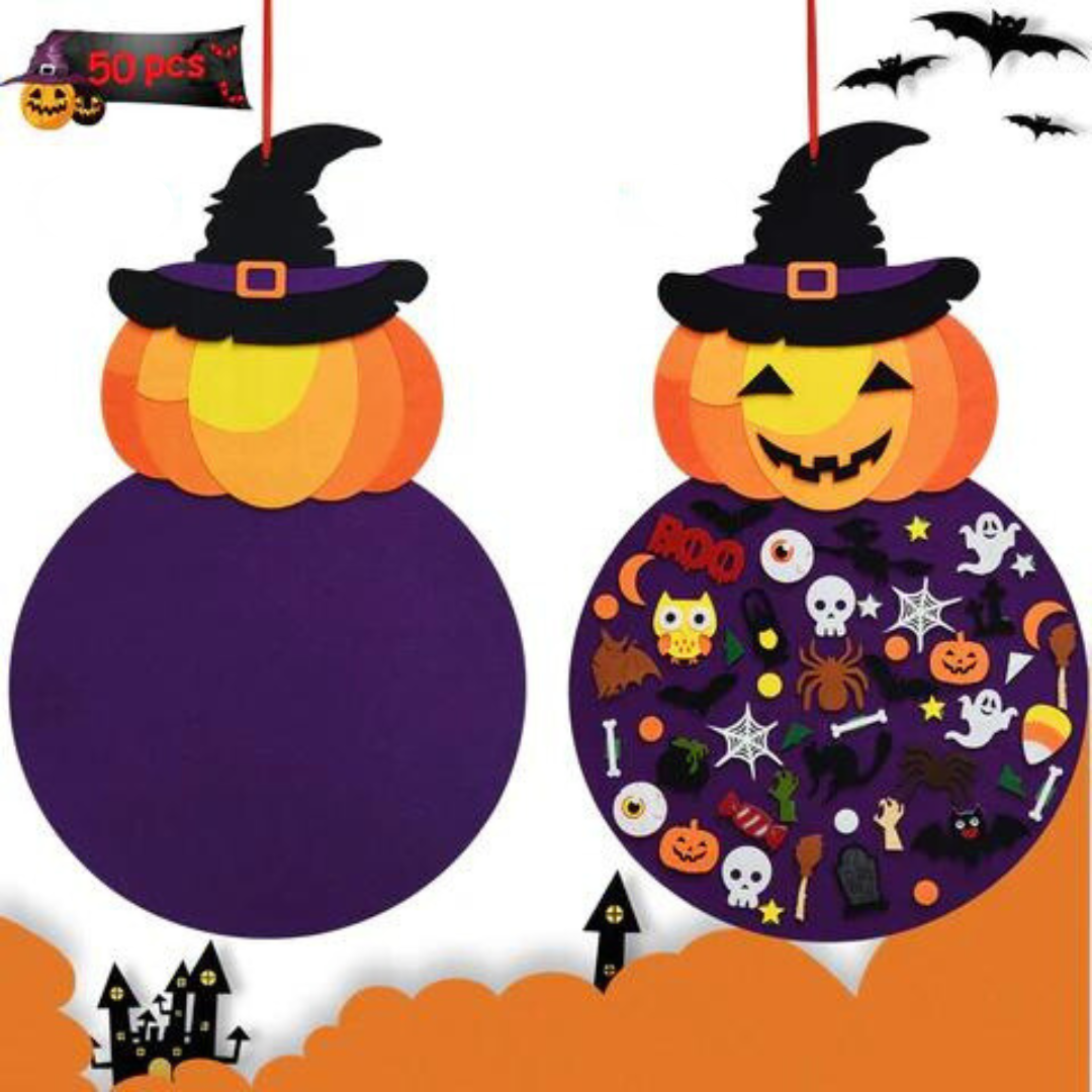 Halloween DIY Feltboard met Pompoen – SpookyBoard