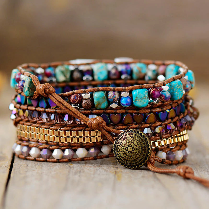 Jaspis & Onyx Boho Apple Watch Armband - Lyra