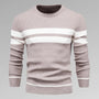 Gestreifter Herrenpullover mit Rundhalsausschnitt – Fabio