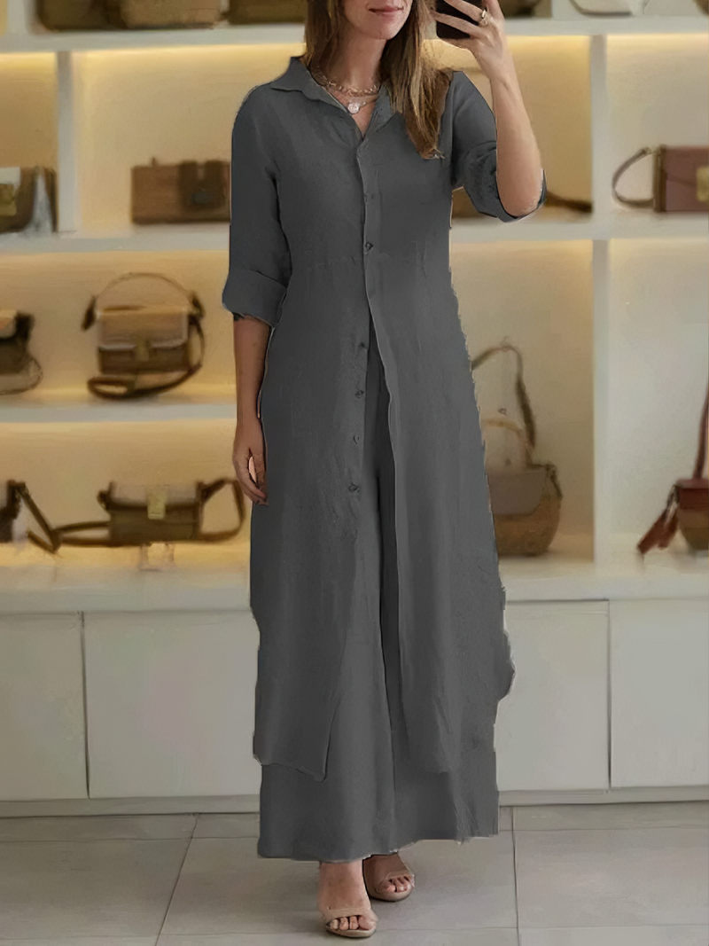 Tweedelig dames zomerset van linnen - Amaya