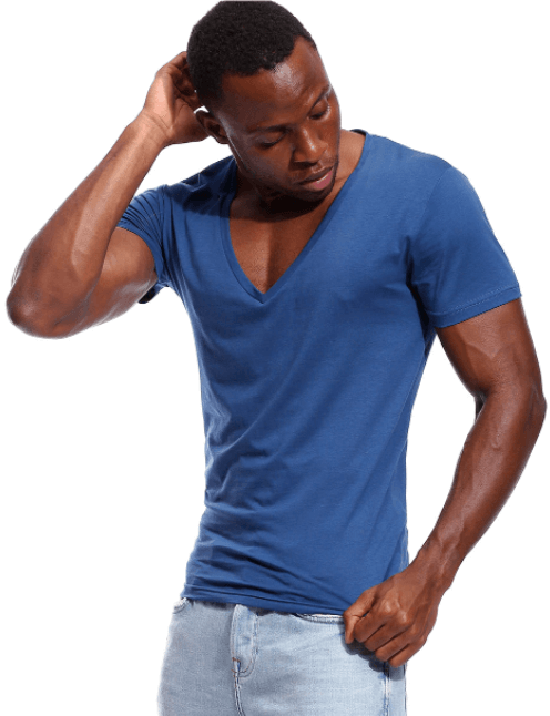 Lässig en figuuraccentuerend heren V-hals T-shirt – Jonas