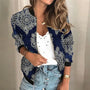 Trendige Bedruckte Damen Reißverschluss-Jacke - Faye