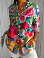 Anica Blouse with Artistic Print Pattern 5