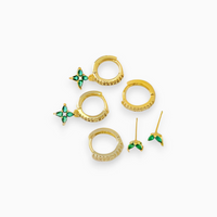 Gold Vergoldetes Ohrring Set - Sophie