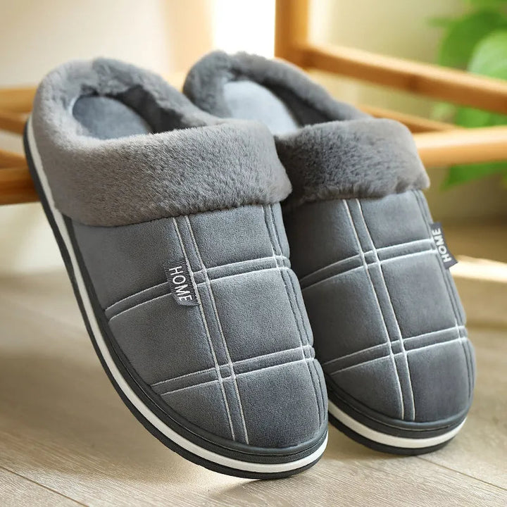 Check Slip-ons | Velvet-soft checked slippers
