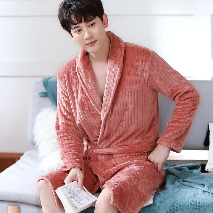 SnuggleUp Bathrobe | Fleece Bathrobe for Men