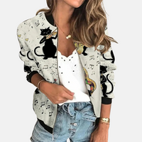 Damen Retro Bomberjacke mit Print - Zoë
