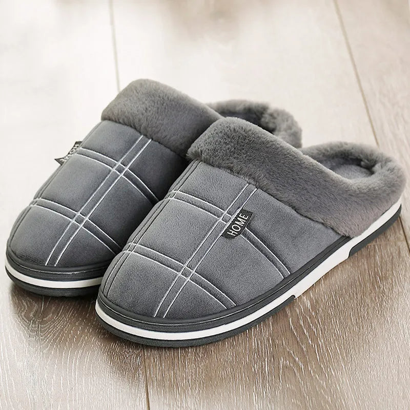 Check Slip-ons | Velvet-soft checked slippers