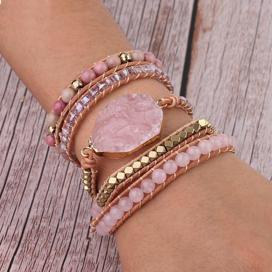 Golden Rose Quartz Bracelet - Amoria