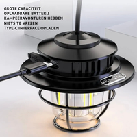 Tragbare LED Campinglampe - VintaGlow