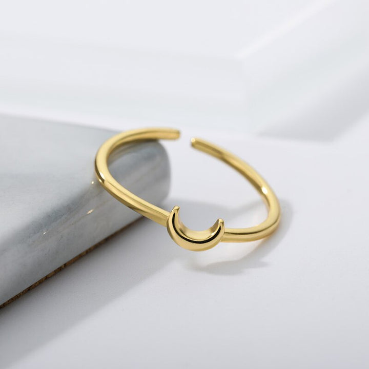 Minimalistische Halvemaan Ring - Nova
