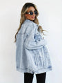 Wasserdichte & gefütterte Oversized Damen Jeansjacke – Talia