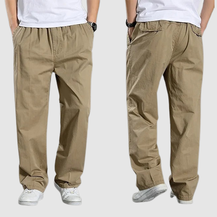 Gerade Herren Cargohose mit elastischem Bund - Odin