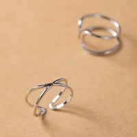 Adjustable Double Lines Ring - Lina
