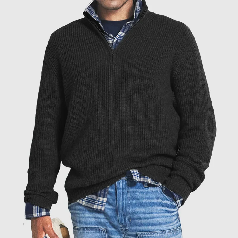 Lässiger Herren Pullover mit Reißverschluss - Max