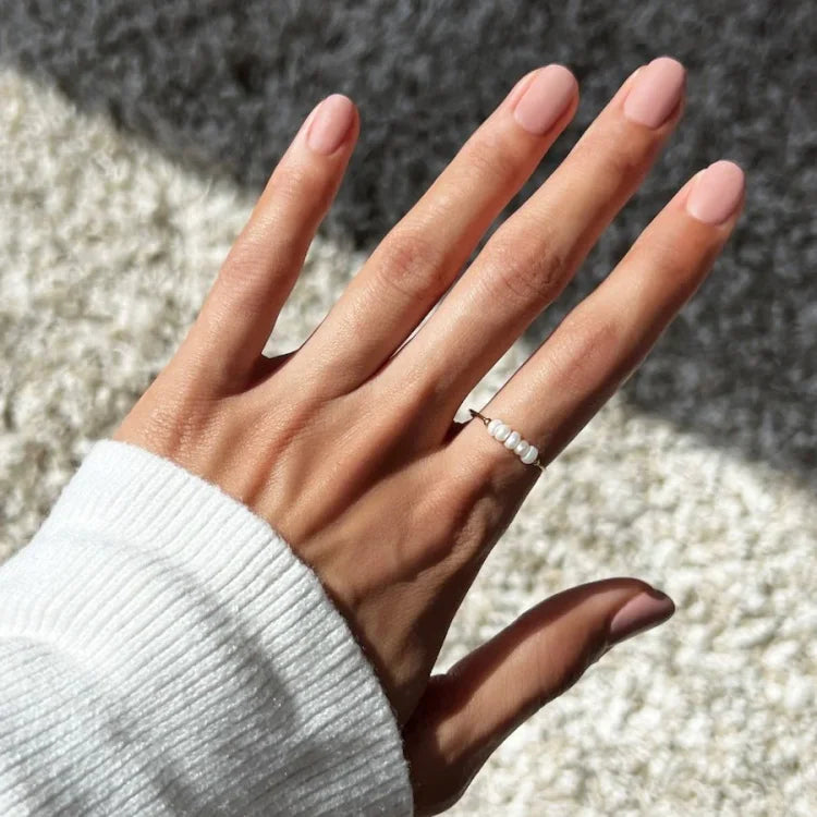 Classic Gold Pearl Ring - Sophie