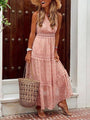 Leichtes Boho-Sommerkleid im Ibiza-Stil mit V-Ausschnitt – Niva