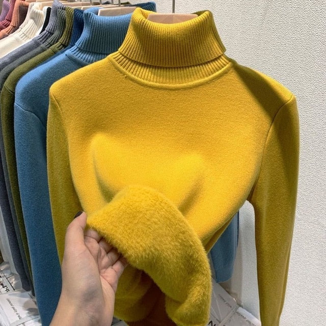Eloise Samtgefütterter Rollkragenpullover | Stilvoll & warm