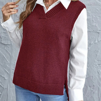 Weiche Gestrickte Spencer mit V-Ausschnitt - Faye